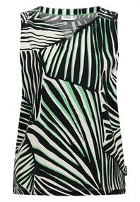 Top aus Jersey mit Grafikprint palm breeze green