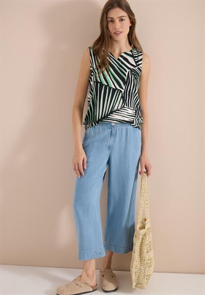 Top aus Jersey mit Grafikprint palm breeze green