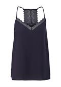 Top im Lingerie-Look blau