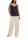 Top im Lingerie-Look blau