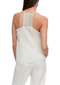 Top im Lingerie-Look weiß