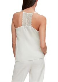 Top im Lingerie-Look weiß