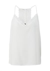 Top im Lingerie-Look weiß