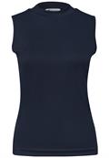 Top im Silk-Look mit Turtle Neck darkest blue