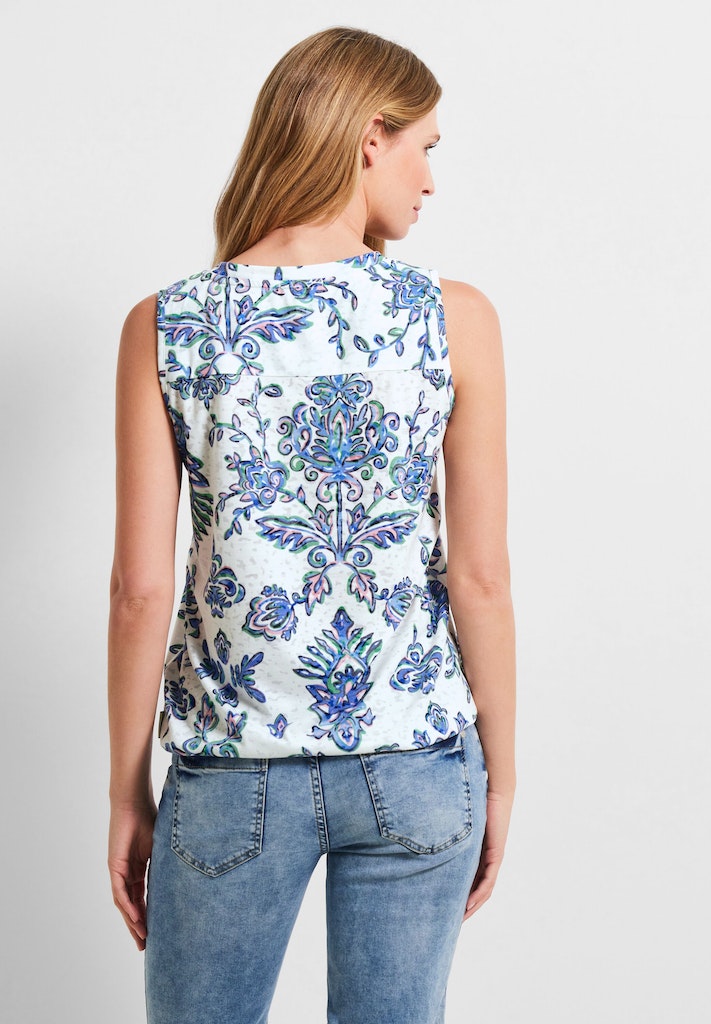 Cecil Damen Top Top mit Burn Out Ornament deep blue bequem online kaufen  bei