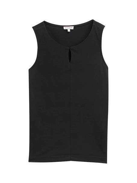 Top mit Cut-Out-Detail deep black