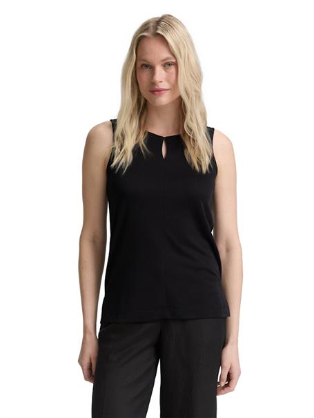 Top mit Cut-Out-Detail deep black