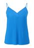 Top mit Plisseefalten blau