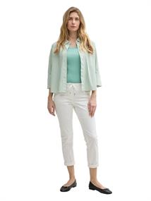 Top mit Rippstruktur faded green