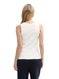 Top mit Rippstruktur whisper white