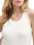 Top mit Rippstruktur whisper white