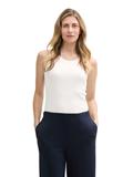 Top mit Rippstruktur whisper white