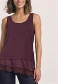 Top mit Rundhals und dekorativer Spitze rustic rouge