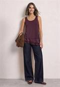 Top mit Rundhals und dekorativer Spitze rustic rouge