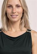 Top mit Rundhals und Schulterdetail deep bound green