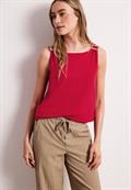Top mit Rundhals und Schulterdetail salsa red
