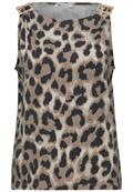 Top mit Rundhals und Schulterdetail timeless beige