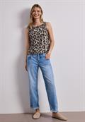 Top mit Rundhals und Schulterdetail timeless beige