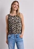 Top mit Rundhals und Schulterdetail timeless beige