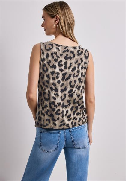 Top mit Rundhals und Schulterdetail timeless beige