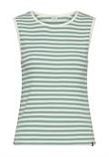 Top mit Rundhalsausschnitt jade- milk white