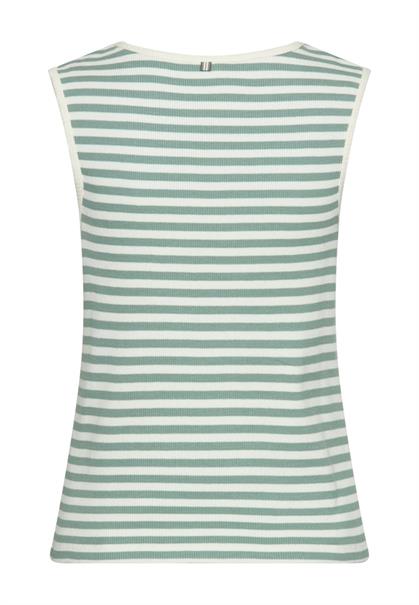 Top mit Rundhalsausschnitt jade- milk white