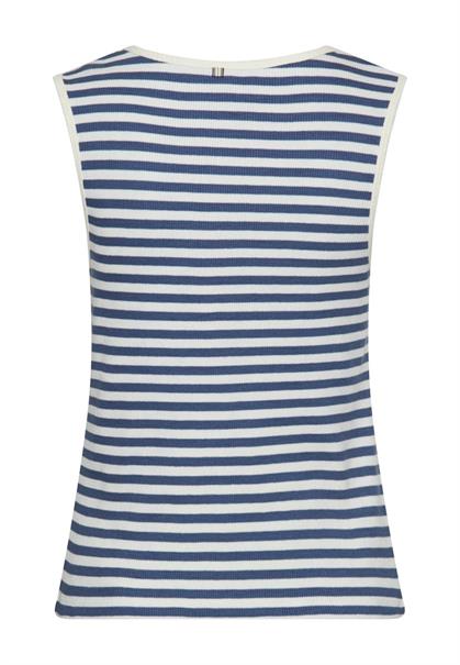 Top mit Rundhalsausschnitt ocean blue- milk whi