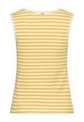 Top mit Rundhalsausschnitt yellow- milk white