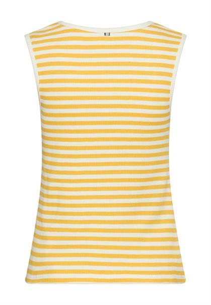 Top mit Rundhalsausschnitt yellow- milk white