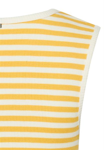 Top mit Rundhalsausschnitt yellow- milk white