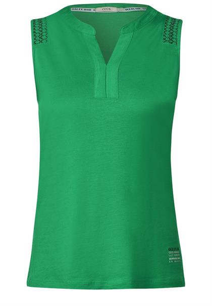 Top mit Smockdetails fresh green