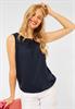 Top mit Spitzen Detail dark foggy blue