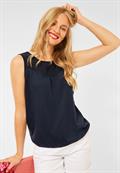 Top mit Spitzen Detail dark foggy blue