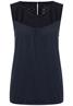 Top mit Spitzen Detail dark foggy blue