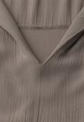 Top mit Split Neck dark tumbled beige