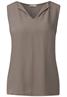 Top mit Split Neck dark tumbled beige
