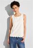 Top mit Stickerei off white