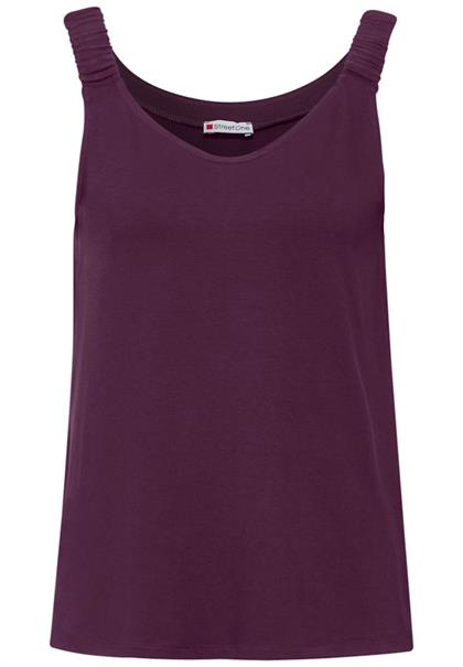 Top mit V-Neck dark berry purple