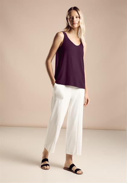 Top mit V-Neck dark berry purple