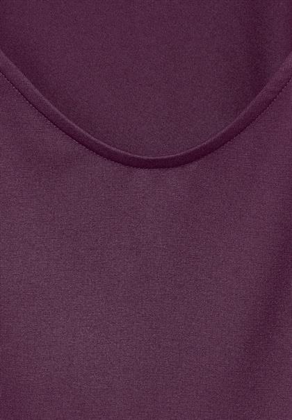 Top mit V-Neck dark berry purple