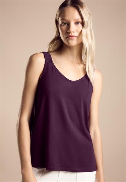 Top mit V-Neck dark berry purple