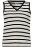 Top mit V-Neck in Strick-Optik off white