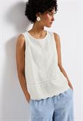 Top mit Zierstickerei off white