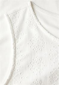 Top mit Zierstickerei off white