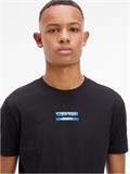 TRANSPARENT STRIPE LOGO TEE ck black