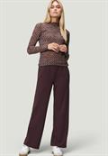 transparentes Shirt mit Stehkragen blackcamel
