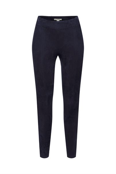 Treggings in Veloursleder-Optik navy