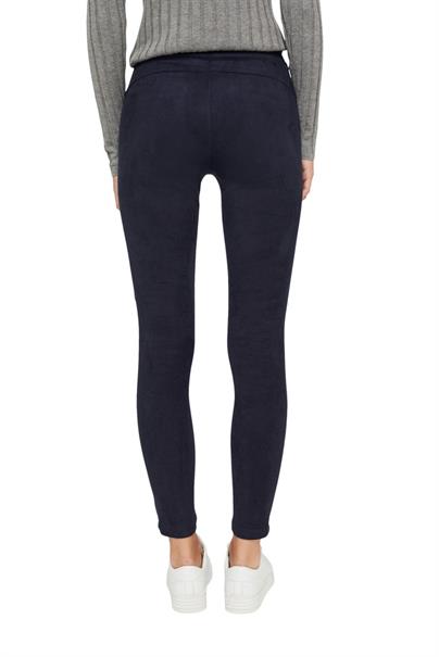 Treggings in Veloursleder-Optik navy