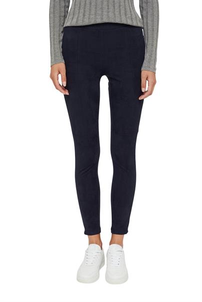 Treggings in Veloursleder-Optik navy