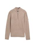 Troyer Pullover mit Ripp-Details parasol brown melange